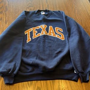 University of Texas sweatshirt, navy blue. Beautiful sewn on letters.